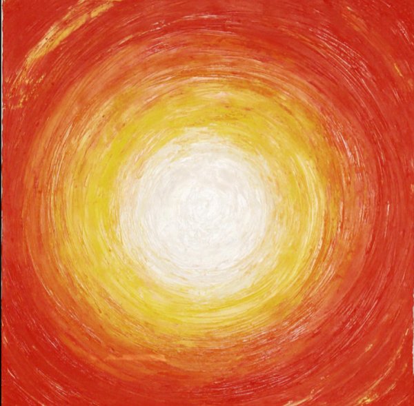 Солнце гуашью