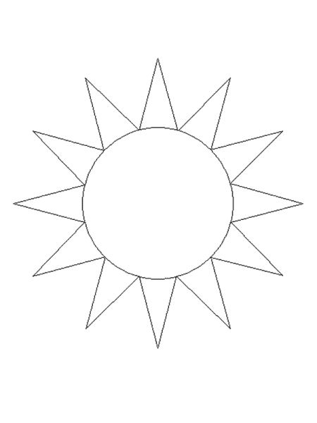 Солнце раскраска