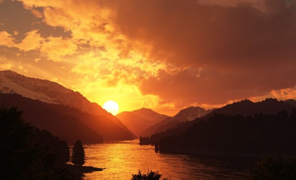 Пейзаж в теплых тонах