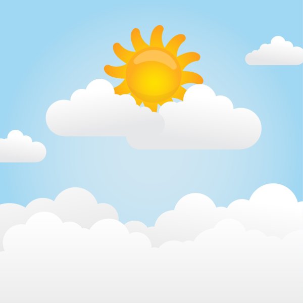 Солнышко с облачком