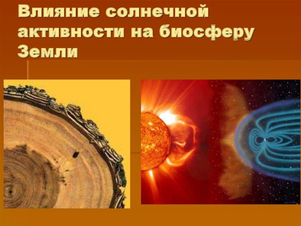 Влияние солнечной активности на жизнь на земле