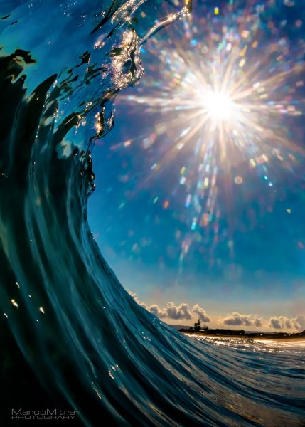 Волны океан солнце