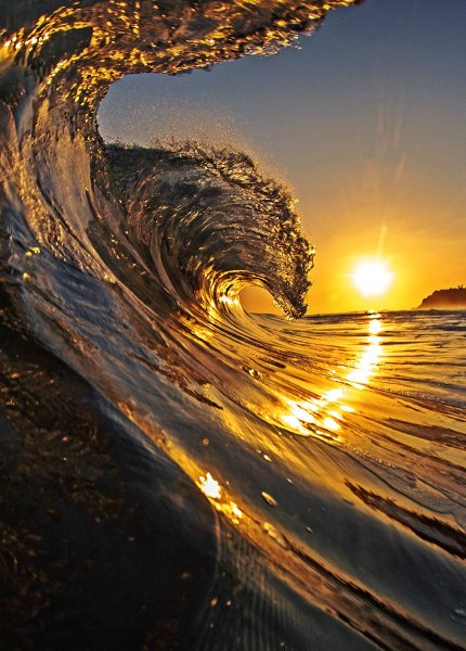 Море закат волны