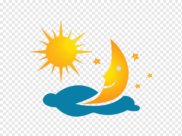 Трафарет солнце и Луна