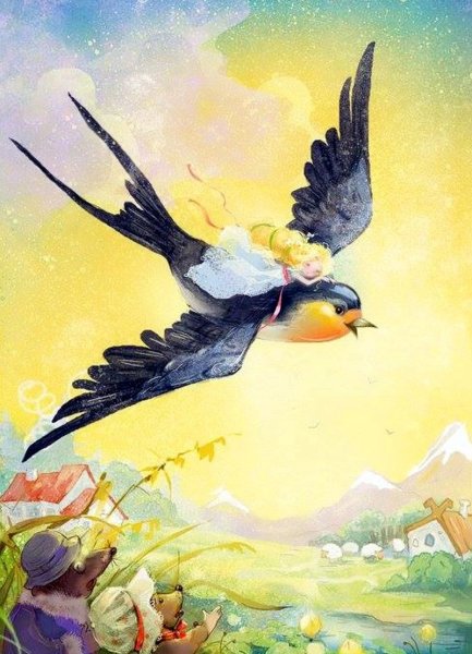 Ласточка живопись