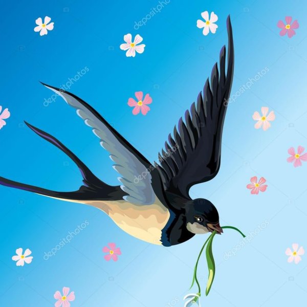 Ласточка из Дюймовочки