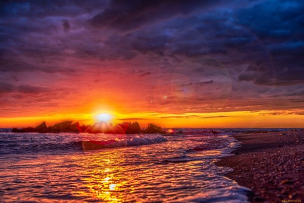 Закат над океаном