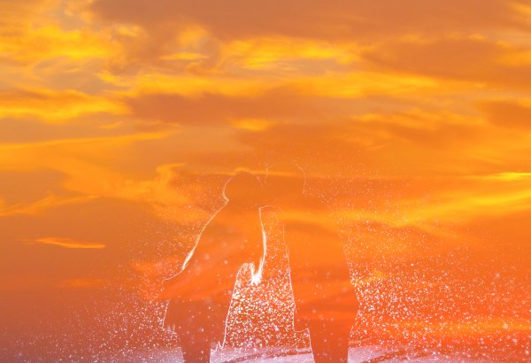 Оранжевый пейзаж