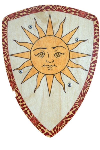 Щит с изображением солнца