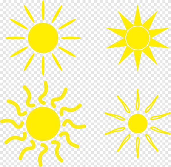 Нарисовать солнце с лучами