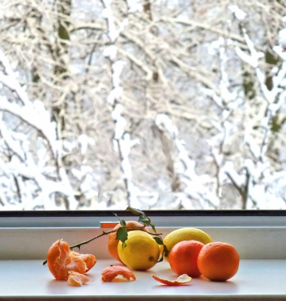 Рассвет из окна