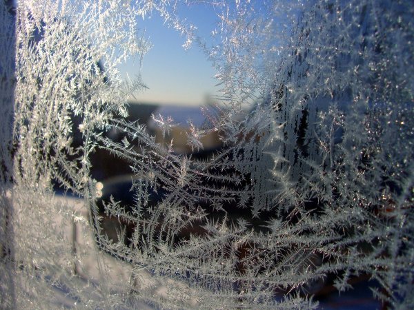Зимнее солнце в городе