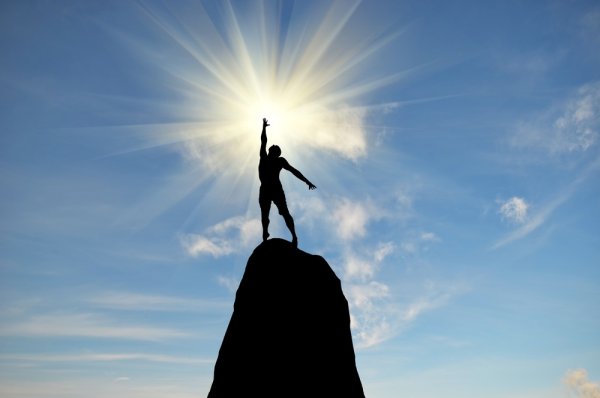 Человек намвершине успеха