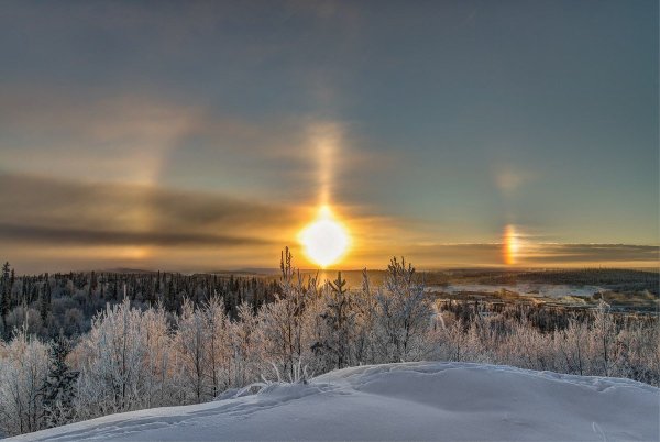 Солнечное гало Кольский полуостров