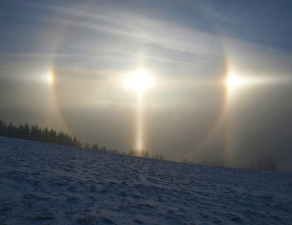 Северное сияние солнечное гало