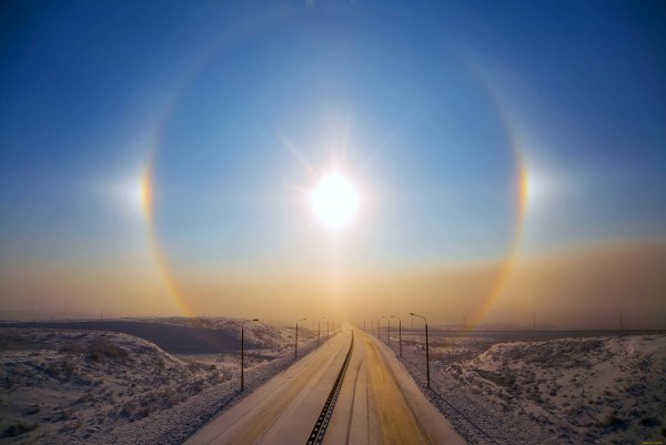 Северное сияние солнечное гало