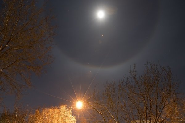Эффект гало вокруг Луны