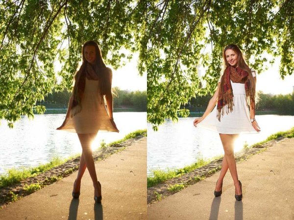 Портрет со вспышкой на улице