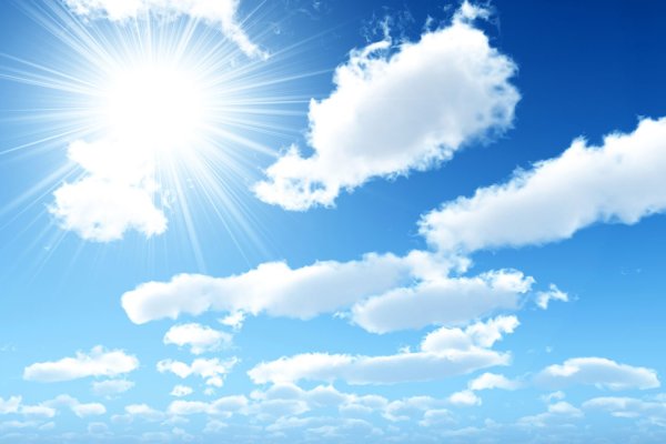 Лучи солнца в облаках