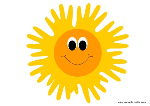 Солнышко из детских ручек