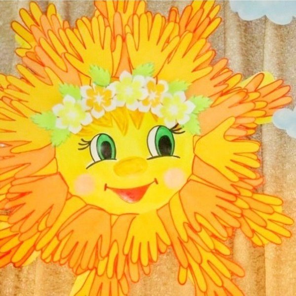 Коллективная аппликация солнышко