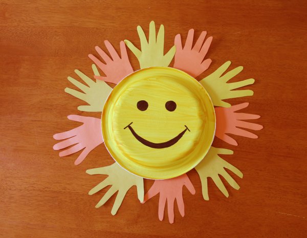 Солнышко нетрадиционная техника рисования