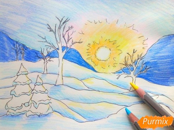 Снежная морозная зима