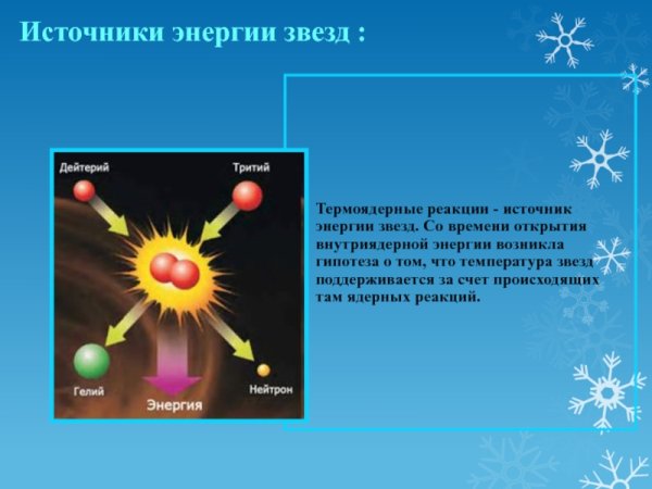 Термоядерные реакции в звездах