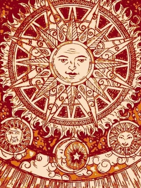 Солнце в Славянском стиле