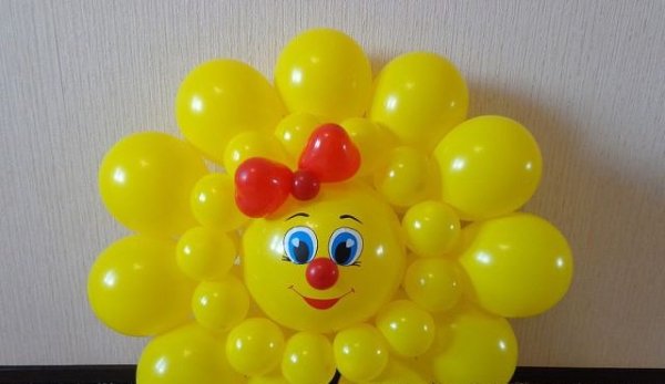 Солнышко из шаров