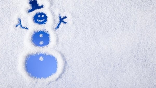 Рисование на снегу для детей