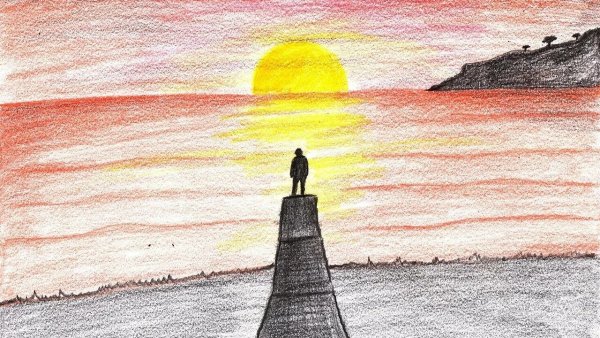 Закат рисунок для детей