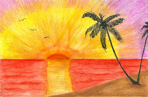 Лёгкие пейзажи с пальмами