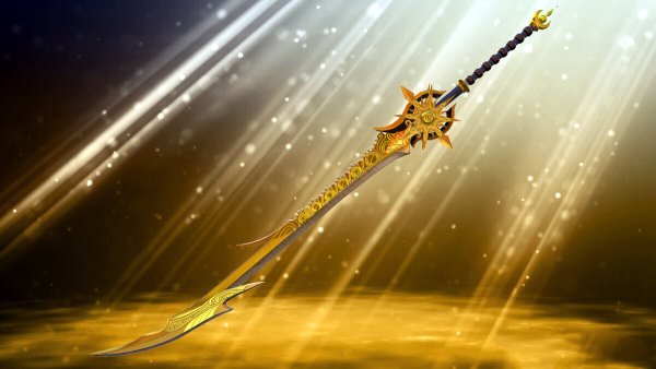 Алебарда фэнтези Золотая