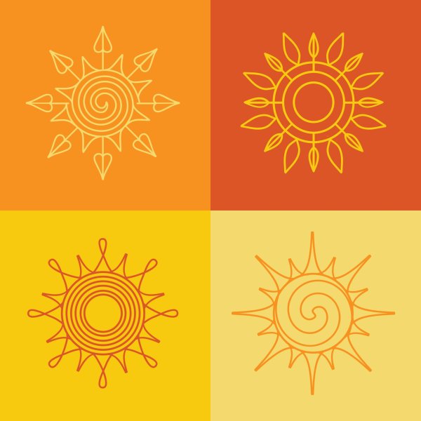 Стилизованное солнце