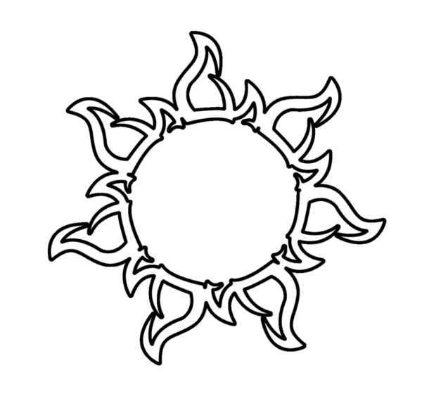 Вытынанка солнце