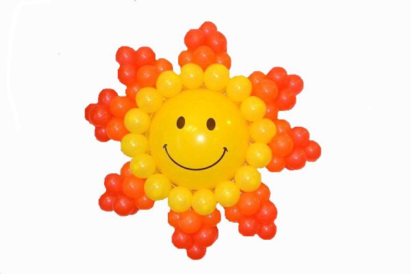Солнышко из шариков