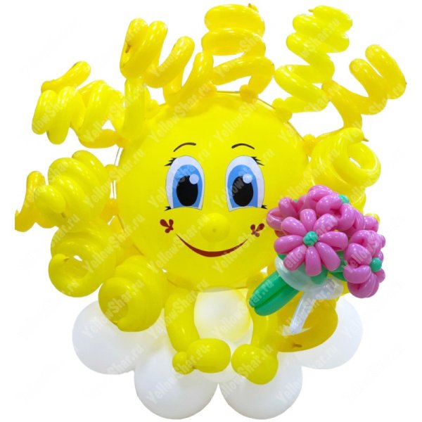 Солнышко из шаров