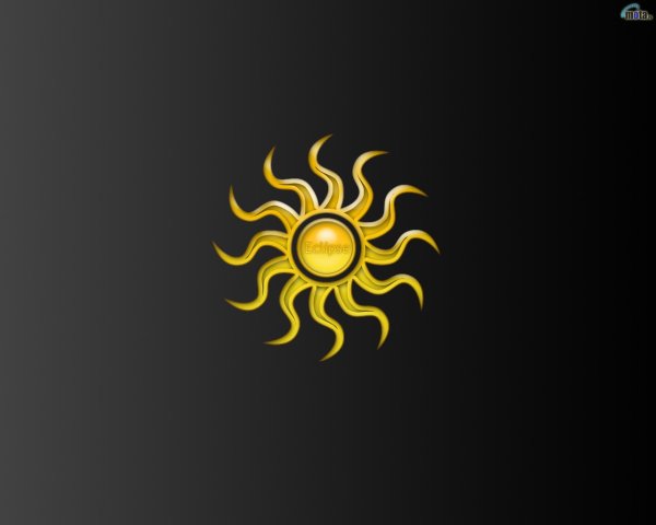 Солнце на черном фоне