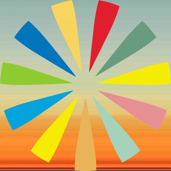 Солнышко с разноцветными лучами