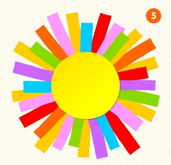 Разноцветное солнце