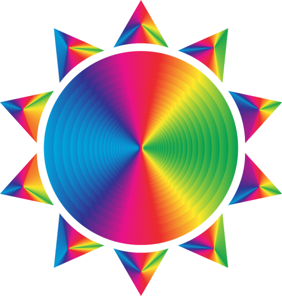 Солнышко с разными лучами для детей