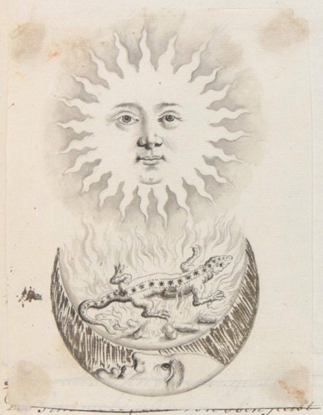 Гравюра Алхимия солнце