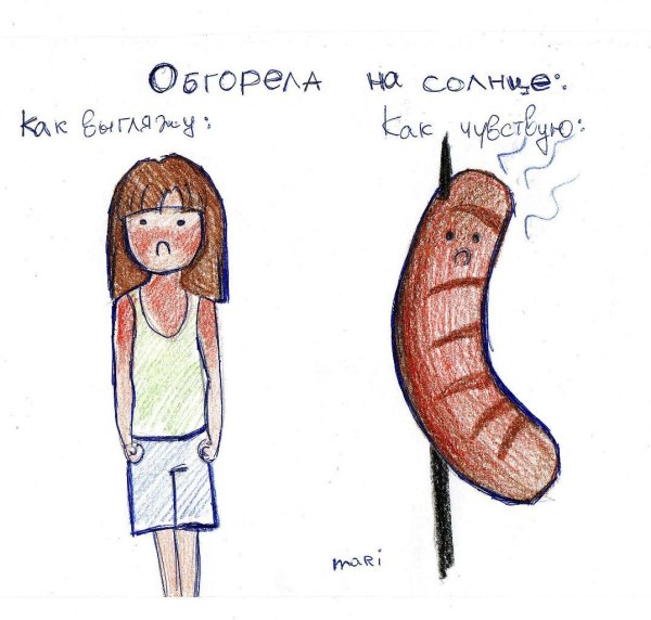 Карикатуры на пляже