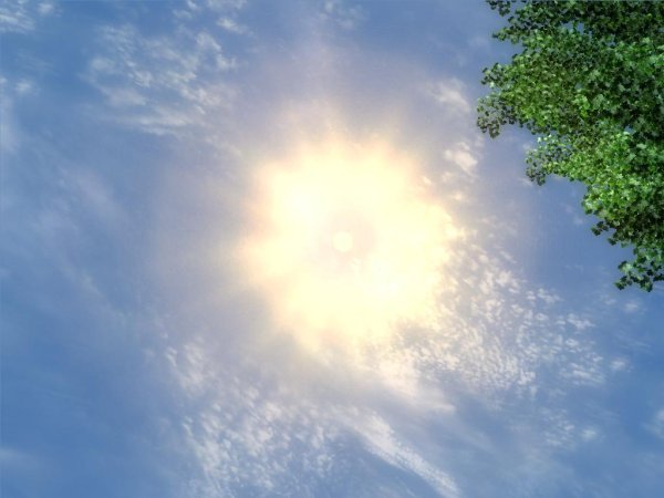 Солнце светит в небе