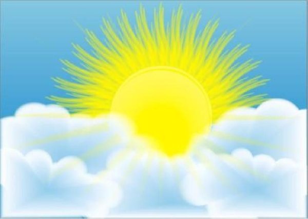 Солнышко на прозрачном фоне