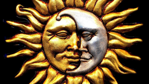 Художественное изображение солнца