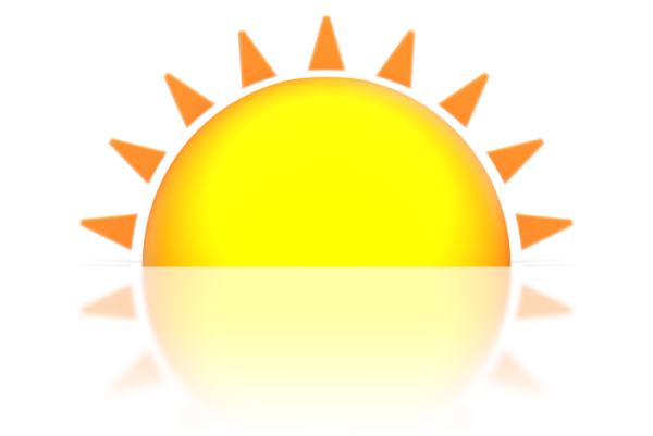 Половина солнца для логотипа