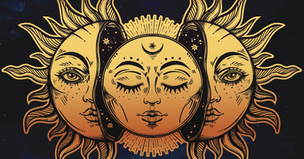 Старинное изображение солнца