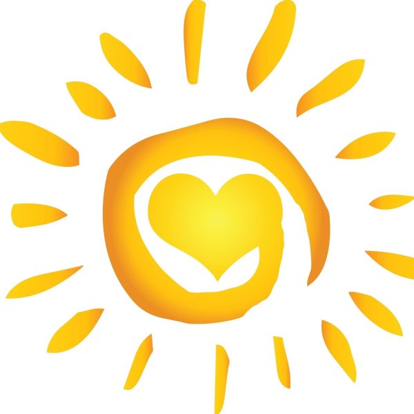 Солнце на голубом небе